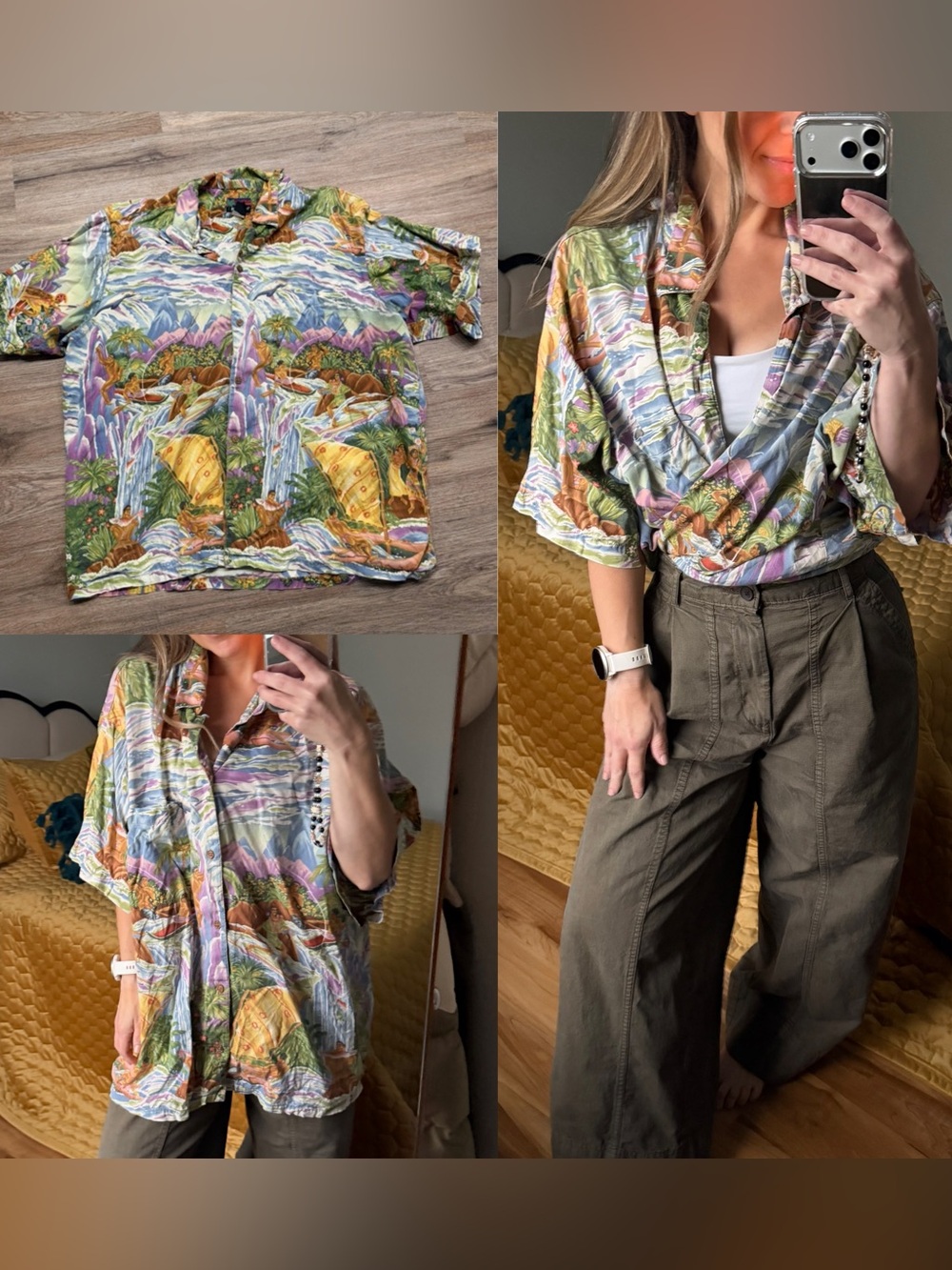Rare Patagonia Pataloha Vintage 1994 Hawaiian Camp Shirt Paradise menu 1994 xl